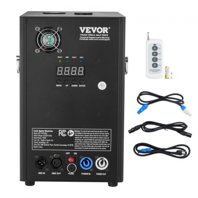 VEVOR Μηχανή Ψυχρών Σπινθήρων 700W 2-5M Σκηνή DJ Γάμου Εκδήλωσης Πάρτι  YHKZQ700W1GW5YO8OV2