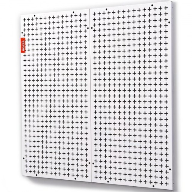 Οργανωτής Τοίχου VEVOR Pegboard 32 x 32, 330LBS Φορτίο, Μεταλλικός Πίνακας Εργαλείων για Γκαράζ, 2-Πακέτο με Αυλάκια για Γάντζους 1/4 και 1/8  GJ16X32INCH20OITJV0