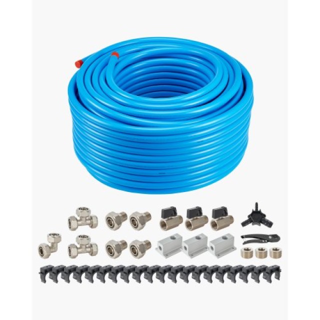 VEVOR  Σύστημα Αεροσυμπιεστή 3/4 x 300FT HDPE/Αλουμίνιο Μπλε  YSKQGDXT34INLTUJ8V0