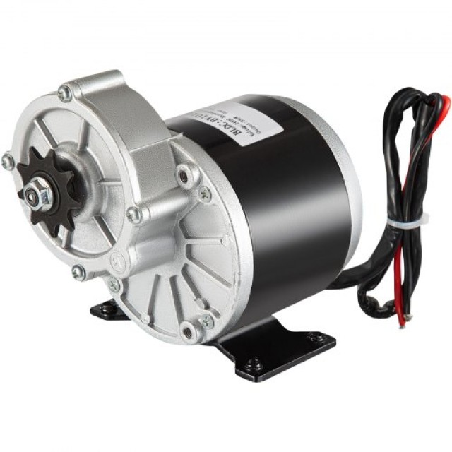 VEVOR  24V DC Βουρτσισμένο Ηλεκτρικό Μοτέρ 350W 3000RPM με Μείωση Ταχύτητας και Γρανάζι 9 Δοντιών για Αλυσίδα #410 για Ποδήλατο E-Bike ZLDJ24V350WJSDJ01V0