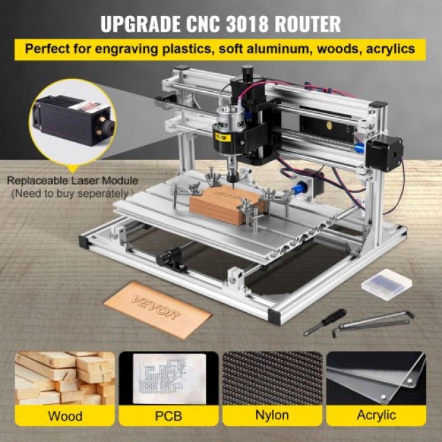 VEVOR 3 Άξονες 3018 CNC Χαρακτική Μηχανή για Ξύλο & PVC  DKJ3Z3018DKJJCK01V2