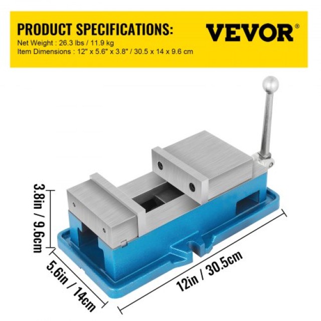 VEVOR Αντιστρεπτική Μέγγενη Φρεζαρίσματος 4 για Μηχανές Φρεζαρίσματος & Διάτρησης  TQ4CJMPKQ00000001V0