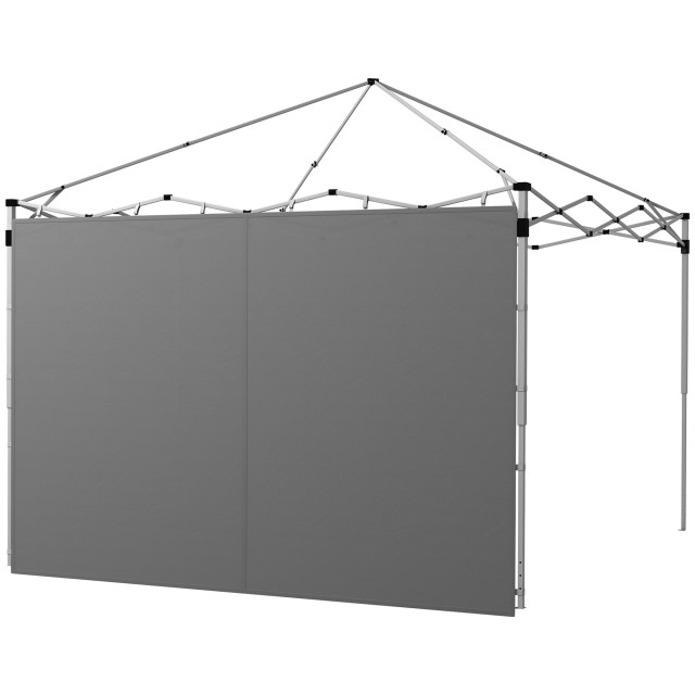 Τοίχοι 3x3 και 3x6 m Gazebo σε γκρι ύφασμα Oxford με κλείσιμο με δαχτυλίδι και γάντζο