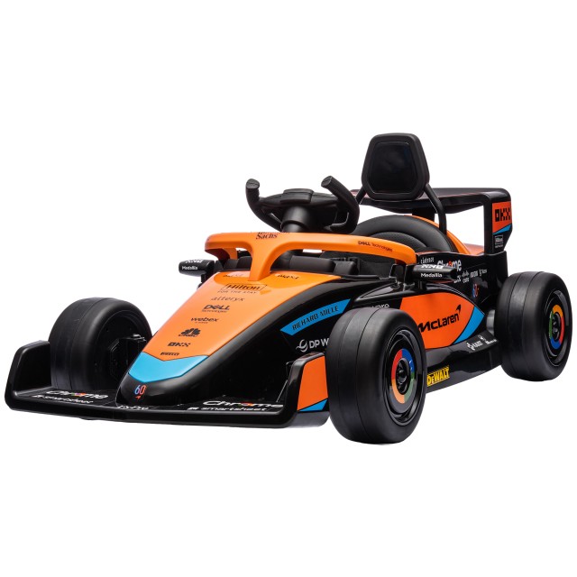 AIYAPLAY Electric Ride-On Toy Car για παιδιά 3-5 ετών με άδεια McLaren, Τηλεχειριστήριο και Κόρνα, 115x67x50 cm, Πορτοκαλί 370-322V90OG