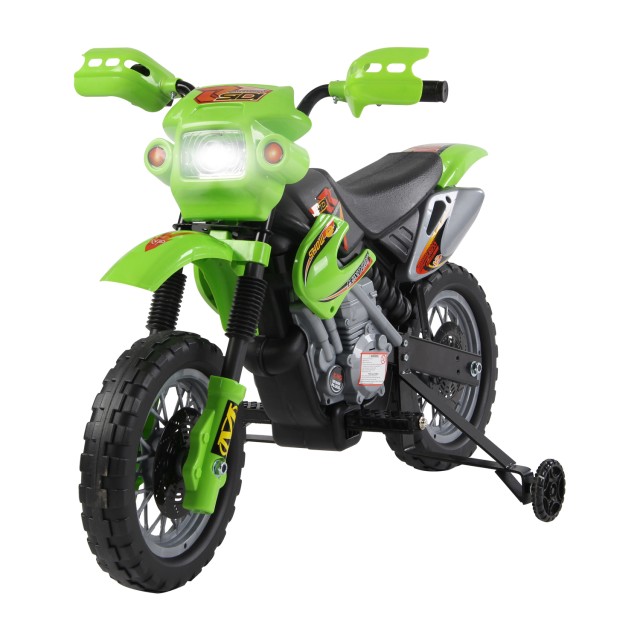 HomCom Electric Motocross ποδήλατο για παιδιά με ρόδες, πράσινο 301-043GN