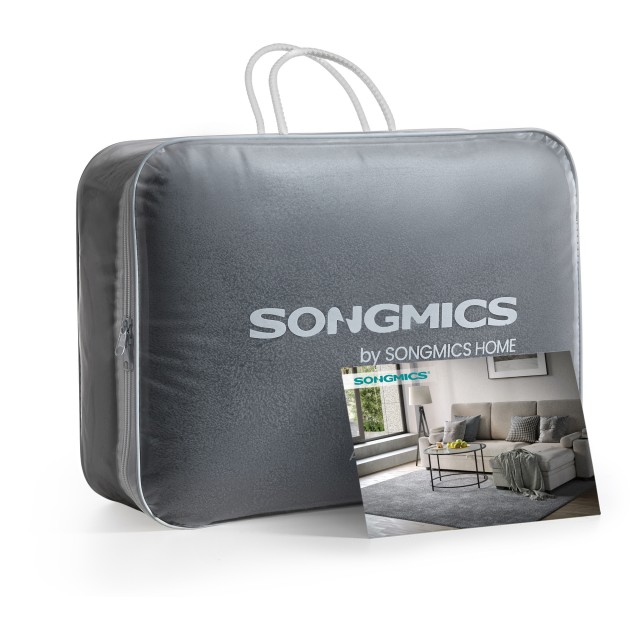 Χαλί SONGMICS 120x170 εκ., Αντιολισθητικό, Πλενόμενο, Μοντέρνο, Γκρι Σκούρο, 12 άτοκες δόσεις και 5% cash back