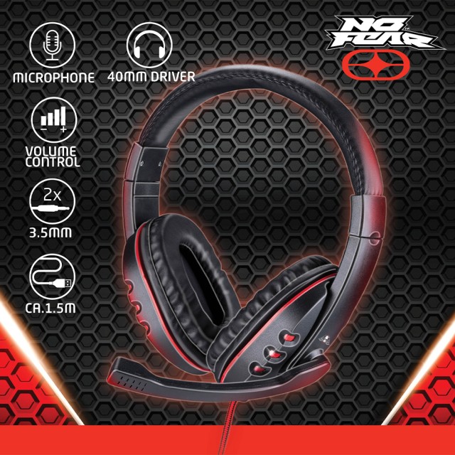 BAKAJI  Ακουστικά Gaming Over-Ear με Καλώδιο 1,5 cm και Ακύρωση Θορύβου  02838843