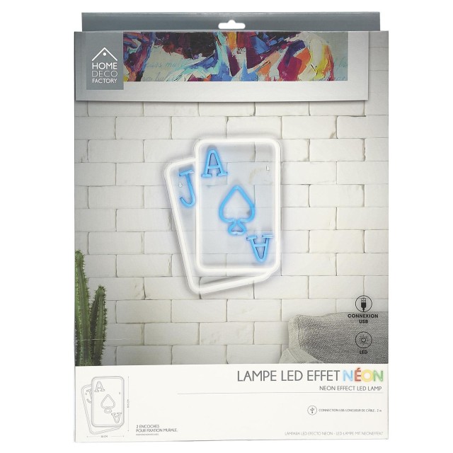 Λάμπα Led Neon Τραπουλόχαρτα Home Deco Factory LA0055