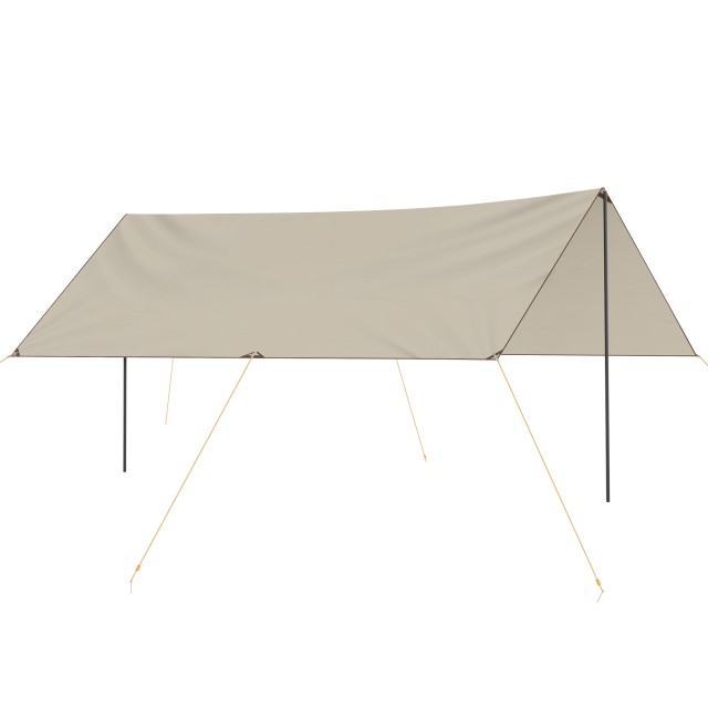 Outsunny Oxford Fabric Protective Shade Tarp με τσάντα, σχοινιά, μανταλάκια και κοντάρια, 300x500x240 cm