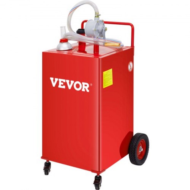 Δοχείο Καυσίμου VEVOR 113L με Αντλία Χειρός & Ρόδες, Κόκκινο  SYJYCHSGJL43081RPV0