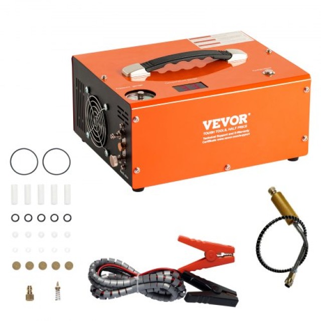 VEVOR  Συμπιεστής Αέρα PCP 4500PSI/30Mpa με Ενσωματωμένο Μετατροπέα DC12V/AC230V Αυτόματης Διακοπής QQGYCQJ300WX9QIIYV2