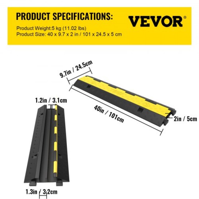 VEVOR Προστατευτικά Καλωδίων 3τμχ 11000lbs ανά Άξονα - Λαστιχένια Σαμαράκια Κυκλοφορίας  3JTLCGXB000000001V0