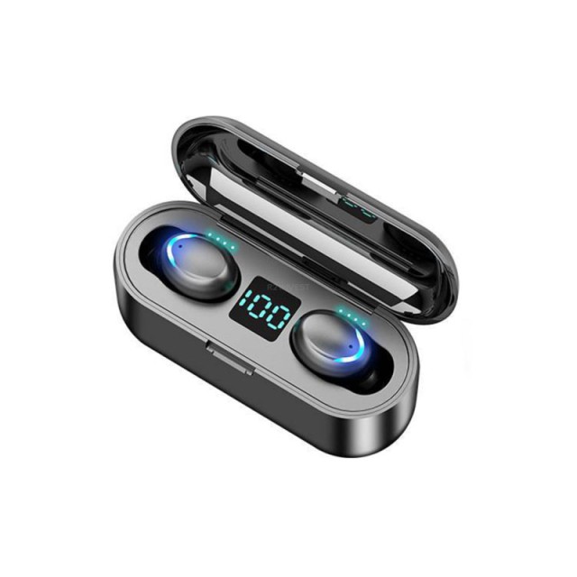 Ασύρματα Ακουστικά Bluetooth με Βάση Φόρτισης SPM F9-Black