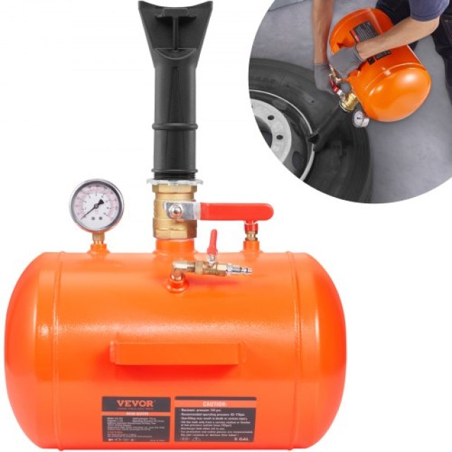 VEVOR Φουσκωτής Ελαστικών 5L με Μανόμετρο, 145 PSI για Αυτοκίνητα & ATV  LTB5GAL145PSI1HJXV0