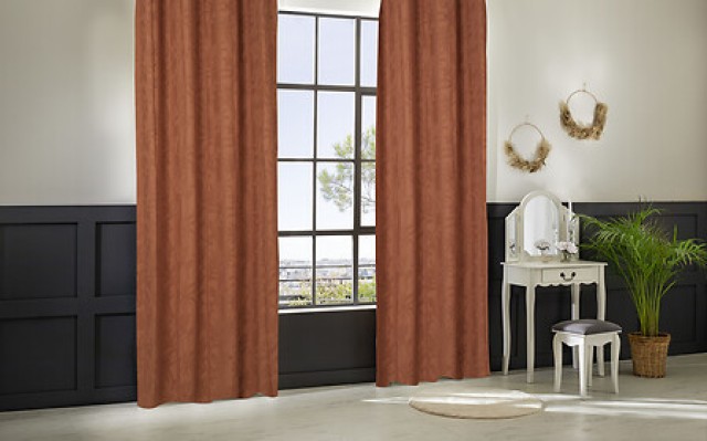 Κουρτίνα Jacquard WILLOW 135 x 260 cm - Terracotta 209090B Atmosphera