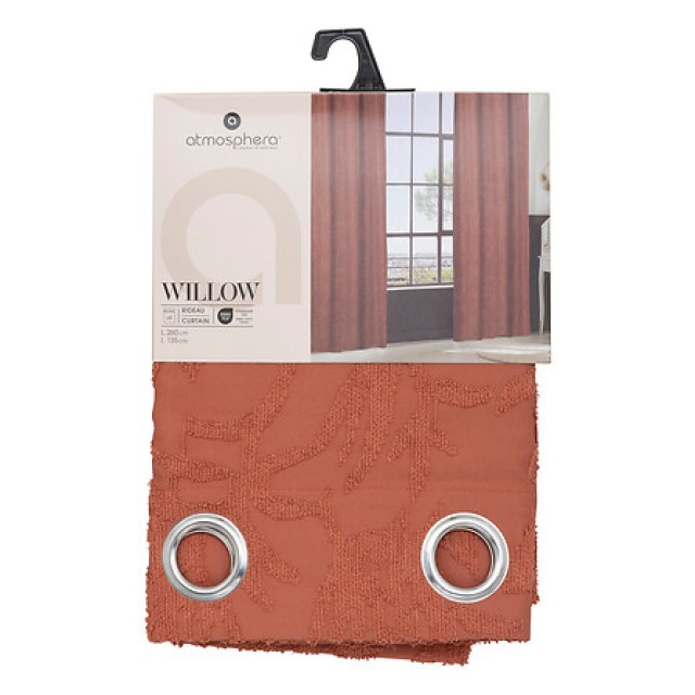 Κουρτίνα Jacquard WILLOW 135 x 260 cm - Terracotta 209090B Atmosphera