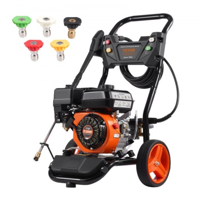 VEVOR  Πλυστικό Μηχάνημα Βενζίνης 3950 PSI 10L/λεπτό 2.6 GPM με 5 Ακροφύσια για Αυτοκίνητα RYGYQXJTBLS1HKY35V0