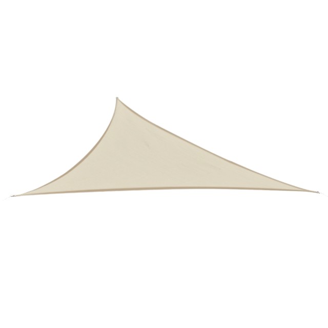 Outsunny Triangular Awning - Anti UV Sail Shade - Beige 5x5x5m 01-0622