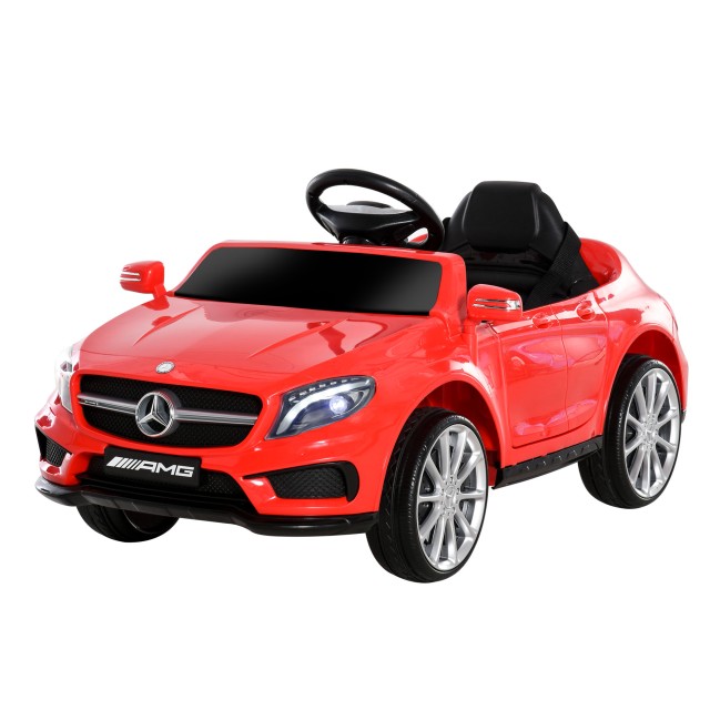 HOMCOM Electric Ride-On Toy Car για παιδιά 3+ ετών Mercedes GLA με τηλεχειριστήριο, προβολείς LED και μουσική, κόκκινο