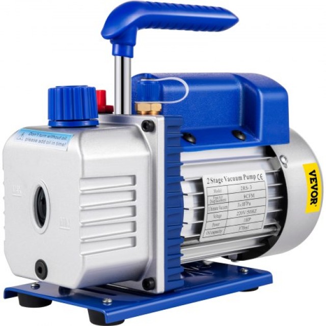 VEVOR Αντλία Κενού 9 CFM 1 HP Διπλού Σταδίου 220V για Κλιματιστικά & Αυτοκίνητα  9CF1HPZKBJB000001V2