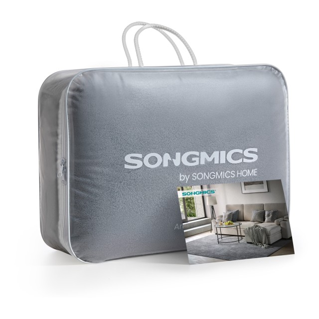 Χαλί SONGMICS 160x230 εκ., Αντιολισθητικό, Πλενόμενο, Μοντέρνο, Γκρι - 12 άτοκες δόσεις και 5% cash back