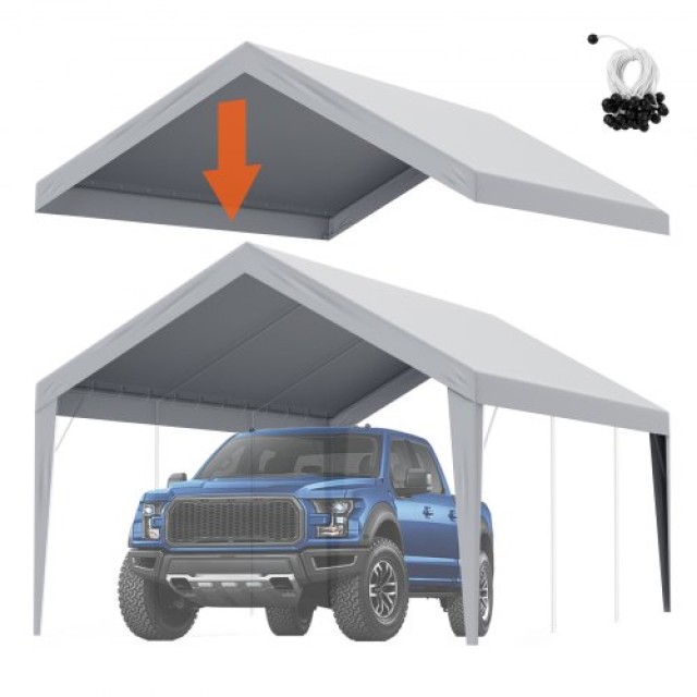 VEVOR Αντικατάσταση Καλύμματος Carport 12x20ft, Αδιάβροχο & UV Προστατευμένο (Μόνο Κάλυμμα)  CKPB12X20FTH7X9QGV0