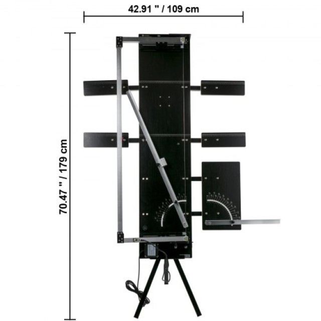 Μηχανή Κοπής Φελιζόλ VEVOR 42cm, Κόφτης Αφρού 127cm, Κόφτης Θερμού Σύρματος 0-90° με Βάση και Πλευρική Πλάκα  PMQG130CM+4++4NGWV2