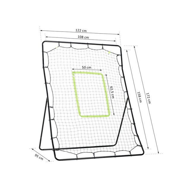 Εστία με Δίχτυ Επαναφοράς Μπαλών 122 x 95 x 172 cm HOMCOM A60-001