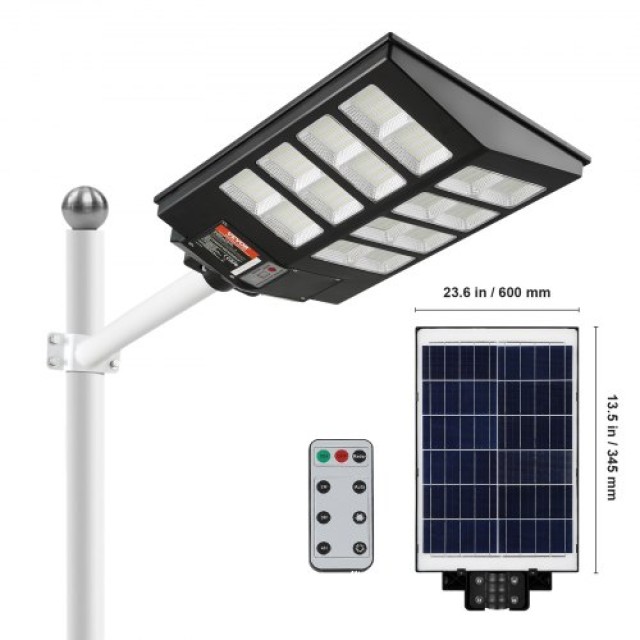 VEVOR 800W LED Ηλιακός Φωτισμός Δρόμου 1400LM με Αισθητήρα Κίνησης Εξωτερικού Χώρου  Q1800W80000LM7KV9V0