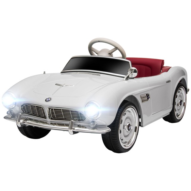 HOMCOM Electric Ride-On Toy Car για Παιδιά με 2 Πόρτες με άδεια BMW 507, με κόρνα και τηλεχειριστήριο, 115x55x47 cm, Λευκό