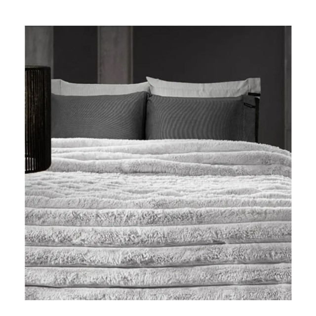 Γούνινη King Size Κουβέρτα 260 x 240 cm St.Moritz Silver Guy Laroche 1113086223001 - 12 άτοκες δόσεις και 5% cash back