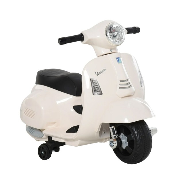 Ηλεκτροκίνητη Μηχανή Vespa 6 V Χρώματος Λευκό HOMCOM 370-138WT