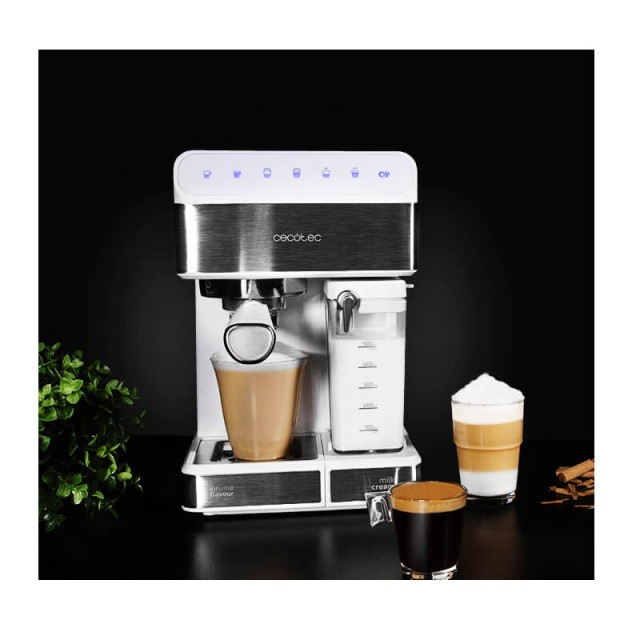 Ημιαυτόματη Καφετιέρα Espresso Power Instant-ccino 20 Touch Serie Bianca 20 Bar Χρώματος Λευκό Cecotec CEC-01557