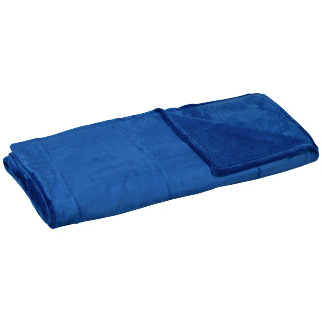 HOMCOM Flannel Blanket 330 GSM Reversible για εσωτερική και εξωτερική χρήση, 203x152x0,5 cm, σκούρο μπλε