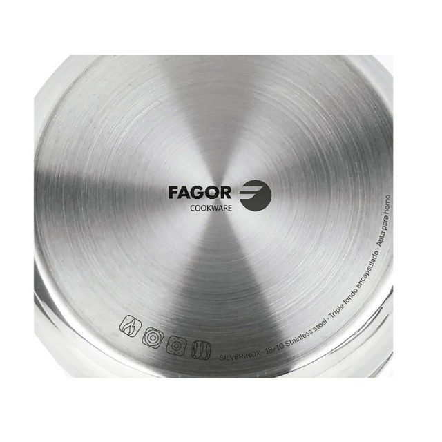 Κατσαρόλα από Ανοξείδωτο Ατσάλι 18/10 6.7 Lt 28 cm Fagor Silverinox 81PXFGCCSI8