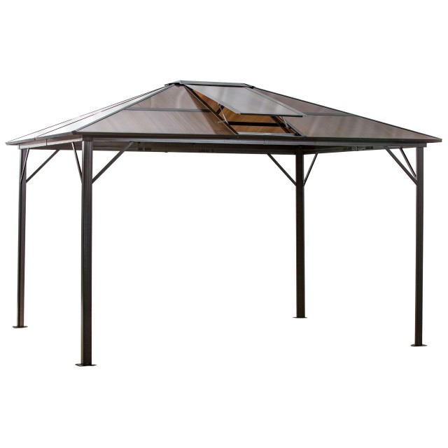 Outsunny Garden Gazebo με ηλιοροφή από πολυανθρακικό Anti-UV 50+ 84C-203