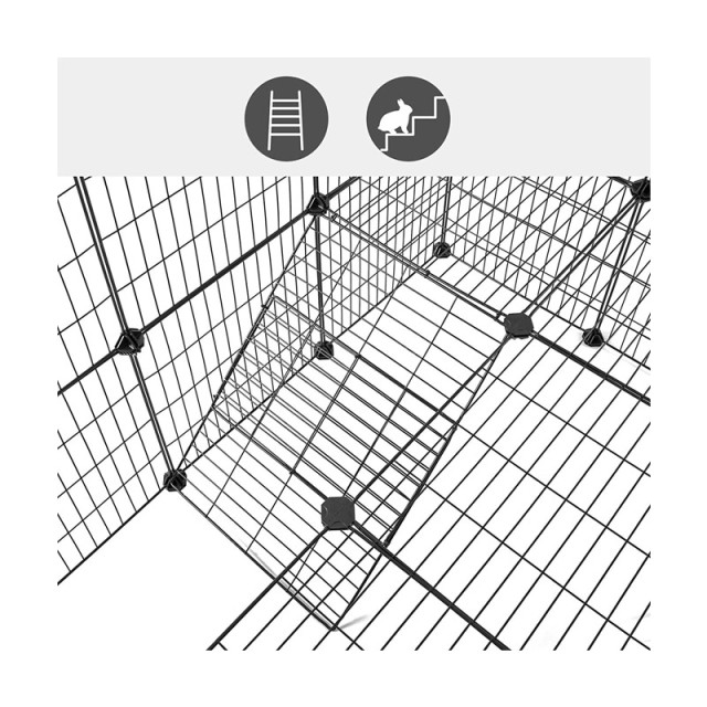 Μεταλλικό Πάρκο Μικρών Ζώων 143 x 73 x 71 cm Songmics LPI02H - 12 άτοκες δόσεις και 5% cash back