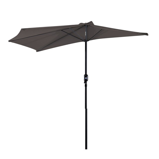 Outsunny Outsunny Outdoor Outdoor Ombrella σε αδιάβροχο Anti UV Polyester 269x138x236cm Γκρι 84D-007GY