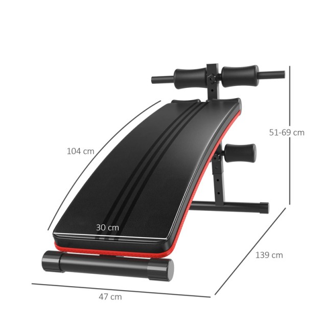 Πάγκος Κοιλιακών και Ασκήσεων Sit Up 139 x 47 x 51-69 cm HOMCOM A91-082