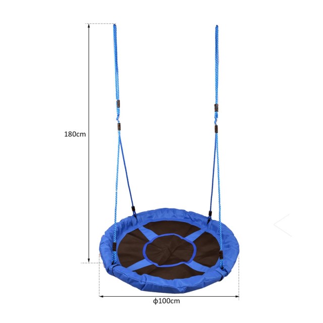 Παιδική Στρογγυλή Κούνια 100 x 180 cm HOMCOM 344-005