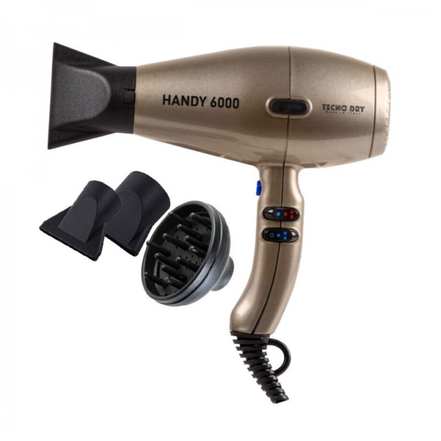 Πιστολάκι Μαλλιών 2500 W Χρώματος Σαμπανιζέ Tecno Dry Handy 6000 Superpower 01ZXHANDYX816E 101074