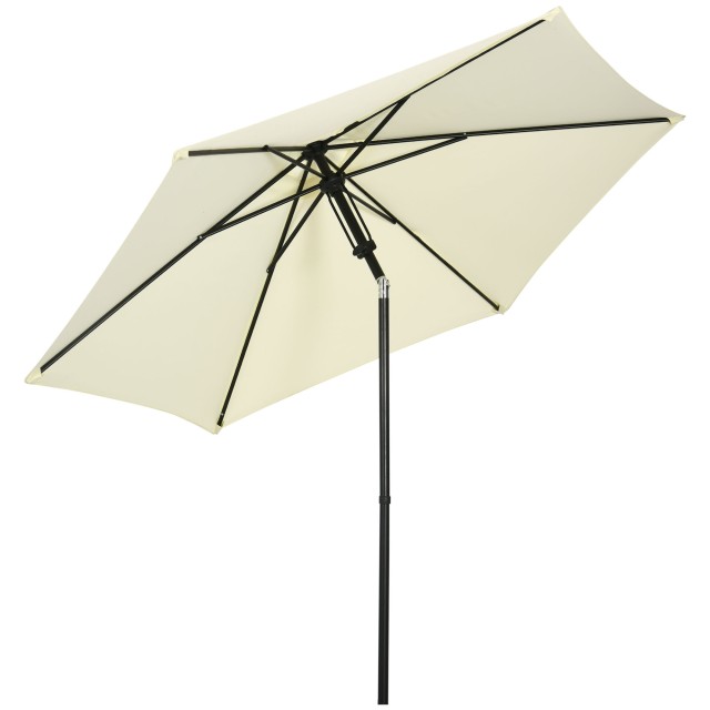 Outsunny Garden Parasol από πολυεστέρα και μέταλλο με ανακλινόμενο κουβούκλιο 45°, Ø262x243 cm 84D-233V00BG