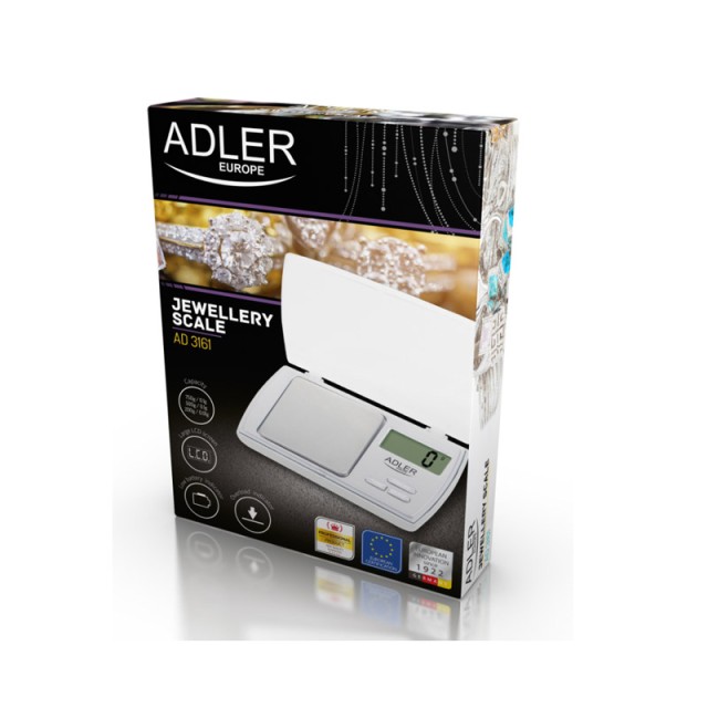 Ψηφιακή Ζυγαριά Ακριβείας 0.1 - 500 g Adler AD-3161