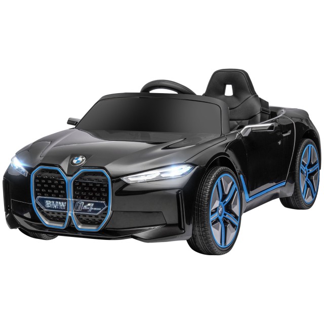 HOMCOM Electric Ride-On Toy Car για παιδιά 3-8 ετών με δίπλωμα BMW με Τηλεχειριστήριο, Κόρνα και Προβολείς, 115x67x45 cm, Μαύρο