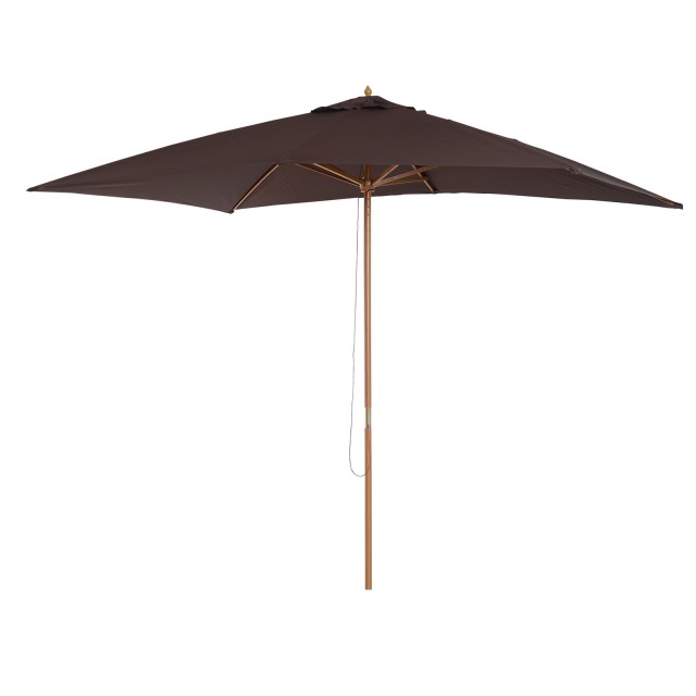 Outsunny Parasol in Wood for Outdoor Garden 2 x 2,95 x 2,55m Καφέ