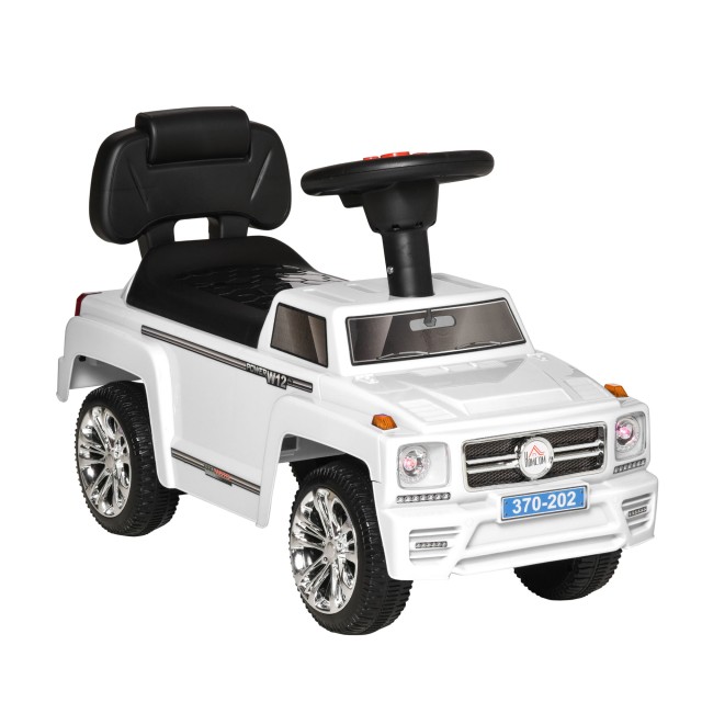 HOMCOM Off-road Ride-on Toy Car για παιδιά με ενσωματωμένους προβολείς και μουσική 18-36 μηνών - Λευκό 370-202WT