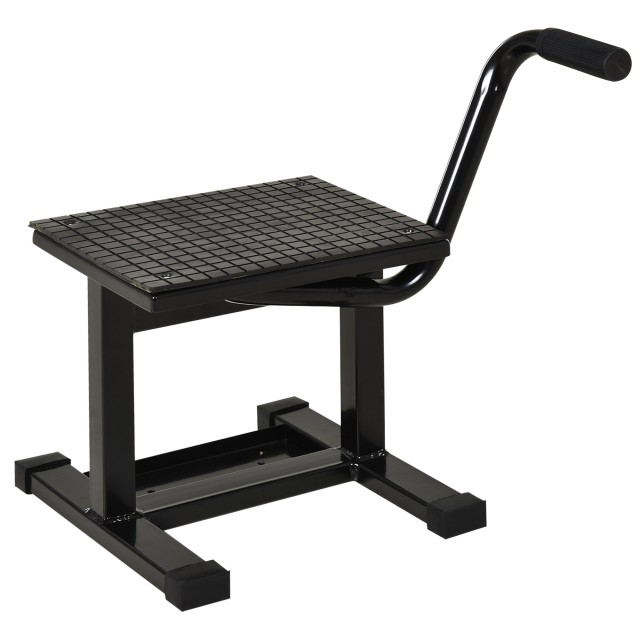 Βάση μοτοσικλετών DURHAND Steel max 150kg με λαστιχένια επιφάνεια και στρόφαλο, 48x34x43 cm, μαύρο