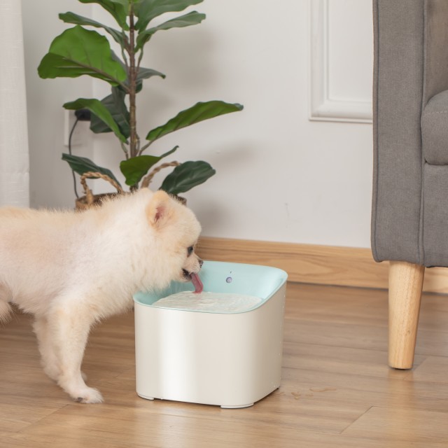 PawHut 3L Drinking Fountain for Cats and Dogs Αυτόματος διανομέας νερού με φίλτρο άνθρακα - Λευκό D08-025V90BU