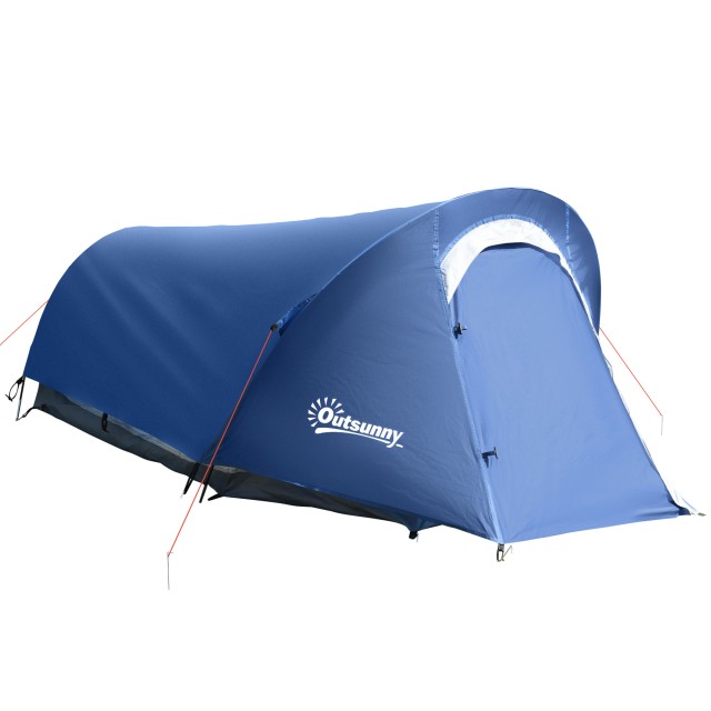 Σκηνή Camping Outsunny Polyester και Oxford Fabric με εσωτερικό γάντζο και δίχτυα παράθυρα, 265x140x95cm