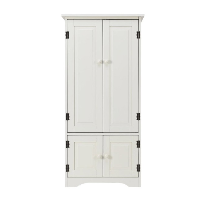 Ξύλινη Ντουλάπα Κουζίνας 59 x 31 x 123 cm Costway JZ10009WH